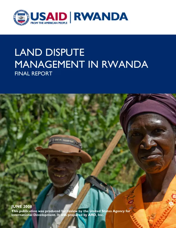 Land dispute management in Rwanda : final report