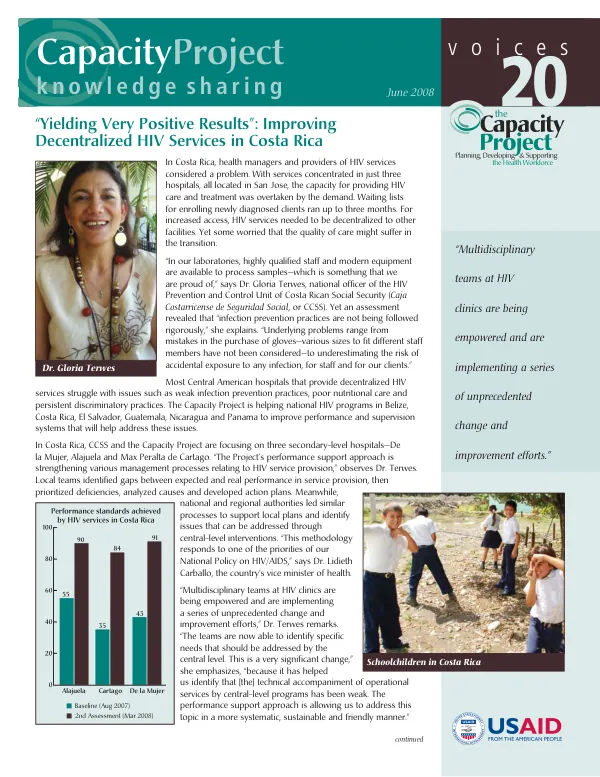 "Yielding very positive results" : improving decentralized HIV services in Costa Rica