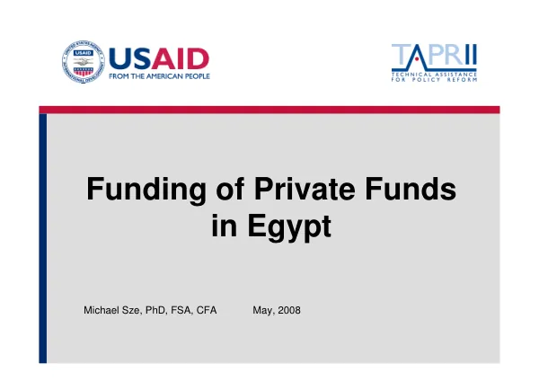 Funding of private funds in Egypt [presentation]