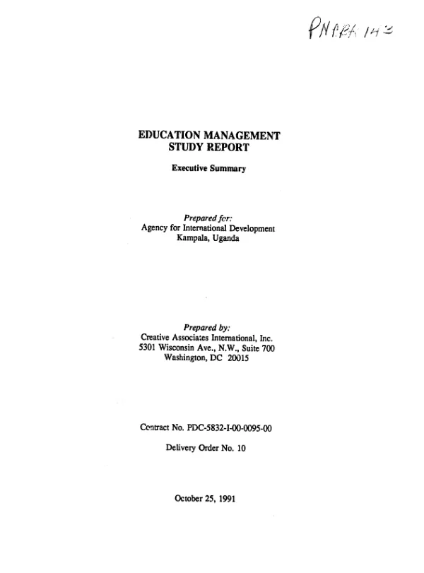 Education management study report