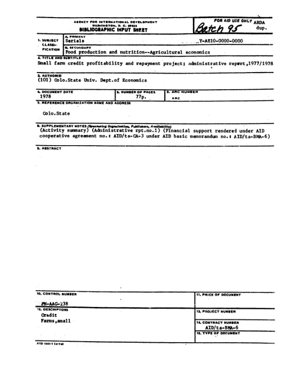 Conventional energy technical assistance (CETA) project : final report