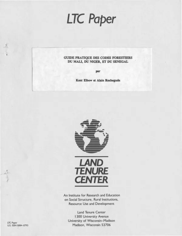 Guide pratique des codes forestiers du Mali, du Niger, et du Senegal