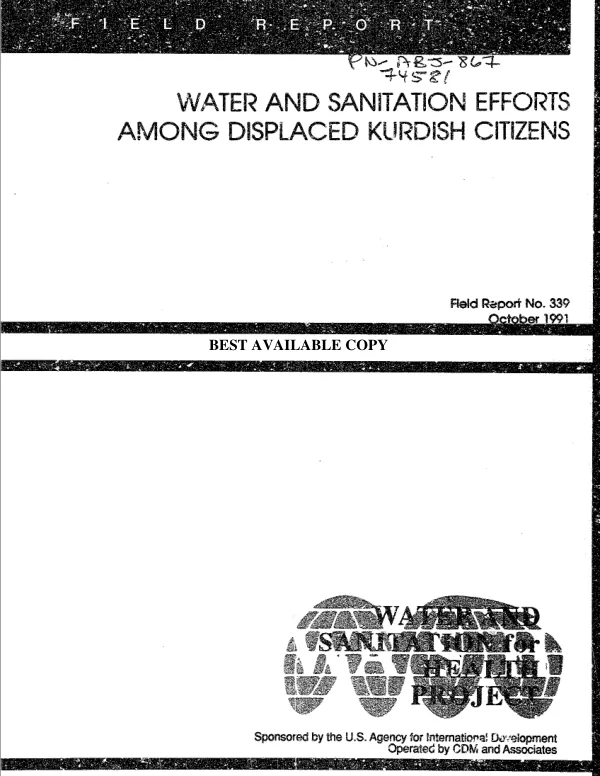 Water and sanitation efforts among displaced Kurdish citizens