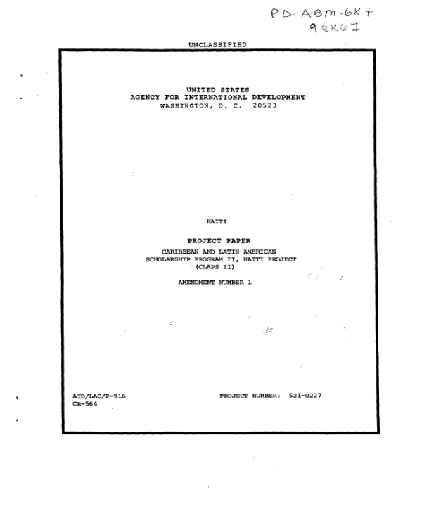 Agricultural transport assistance program : amendment no. 1
