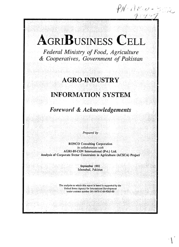 Agro-industry information system