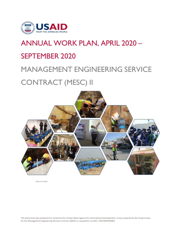 Annual work plan