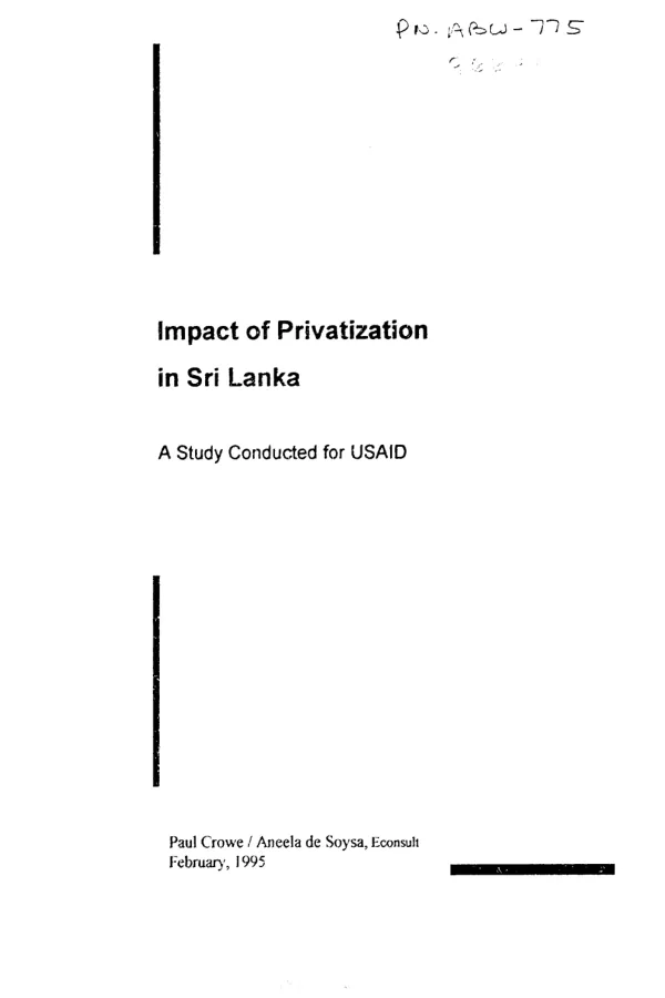 AID contract no. DPE-5836-C-00-1042-00 with the Institute for International Research to support the development of improved educational technologies in developing countries