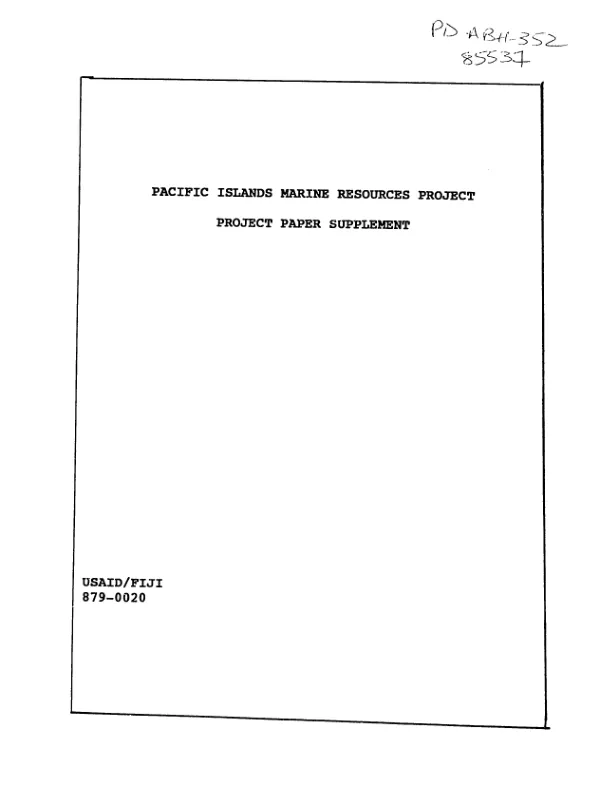 Pacific Islands marine resources : [amendment no. 1]