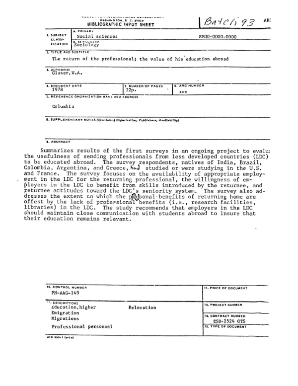 AID cooperative agreement no. PDC-0801-A-00-1084-00 with International Lifeline Inc. to develop an accountable and effective umbrella arrangement in support of an enlarged Title II program