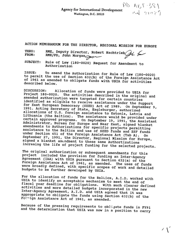 Rule of law (180-0020) request for amendment to authorization [: amendment no. 1]