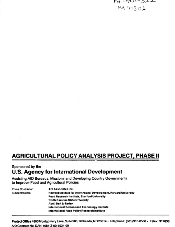 Using the policy analysis matrix to address environmental and natural resources issues