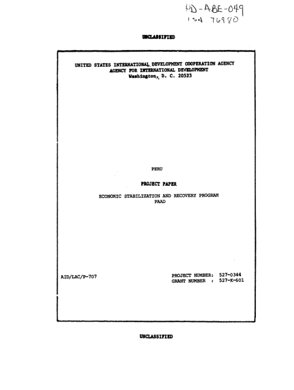 Economic stabilization and recovery program