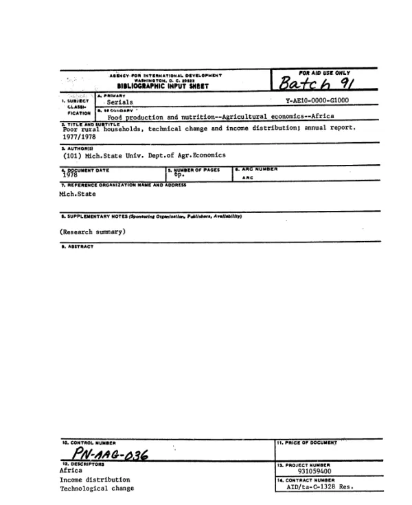Nigeria -- September 4-21 1991 : contraceptive logistics management assistance to the family health services project, USAID/Lagos, and the Federal Ministry of Health