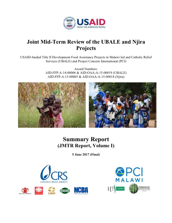 Joint mid-term review of the UBALE and Njira projects : summary report (JMTR report, volume I)