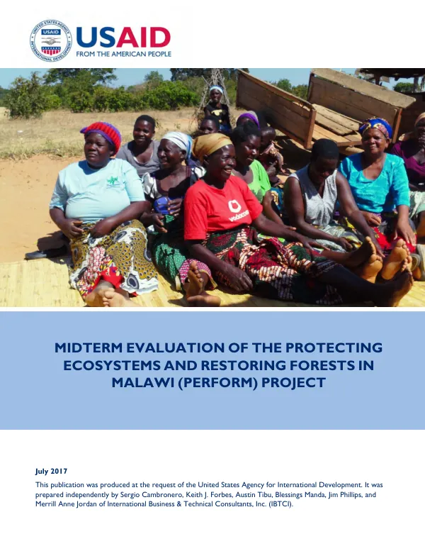 Midterm evaluation of the protecting ecosystems and restoring forests in Malawi (PERFORM) project