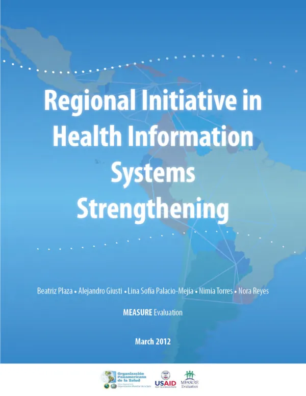 Regional initiative in health information systems strengthening : Latin America and Caribbean : 2005-2010