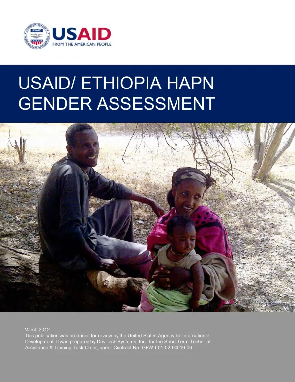 USAID/Ethiopia HAPN gender assessment