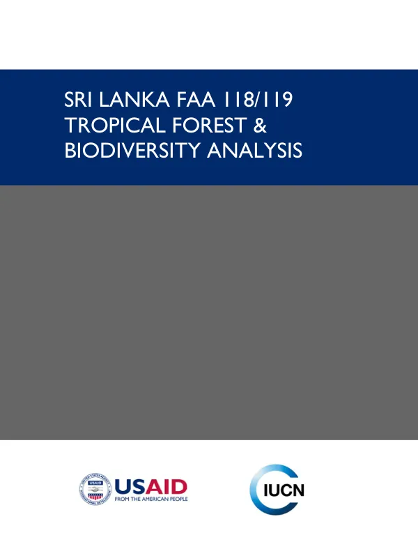 Sri Lanka FAA 118/119 tropical forest & biodiversity analysis