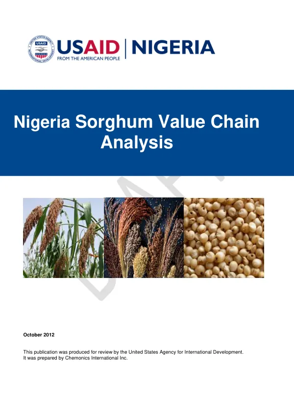 Nigeria Sorghum Value Chain Analysis