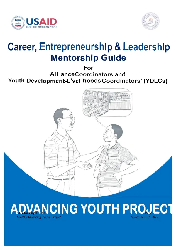 Liberia Advancing Youth Project - AYP - Mentorship Guide