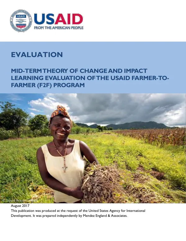 Mid-term theory of change and impact learning evaluation of the farmer-to-farmer program
