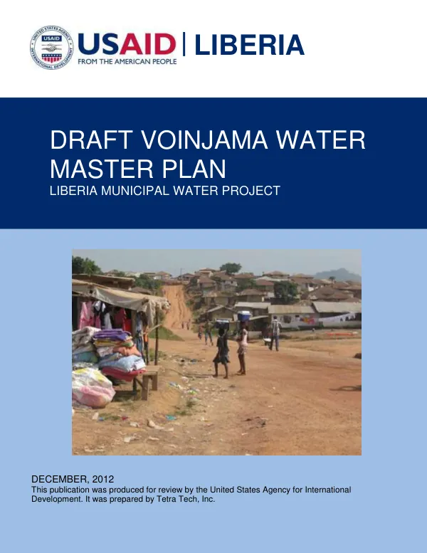 DRAFT VOINJAMA WATER MASTER PLAN LIBERIA MUNICIPAL WATER PROJECT