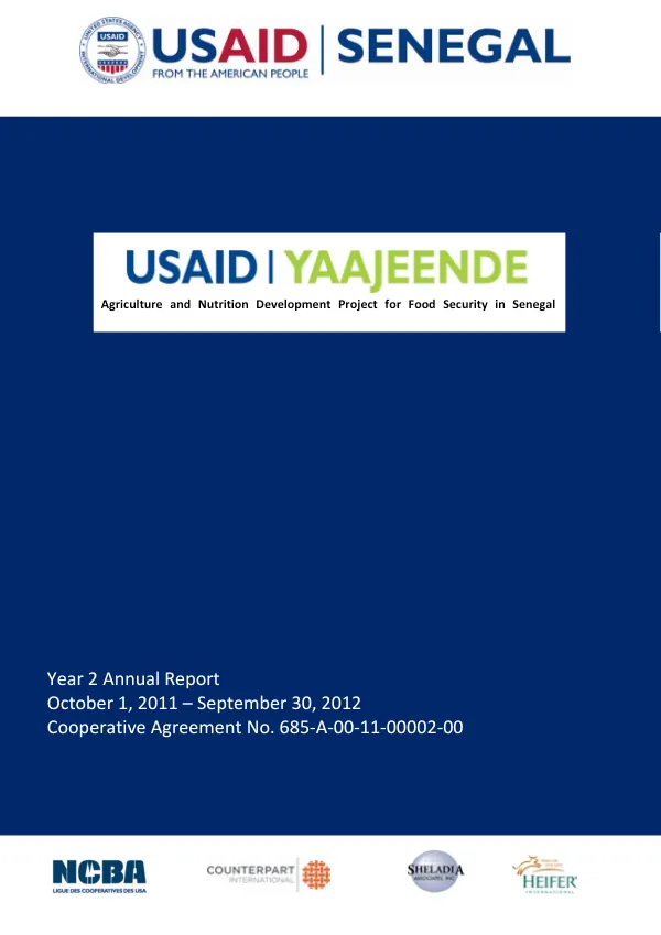 Annual Report USAID| YAAJEENDE Year 2