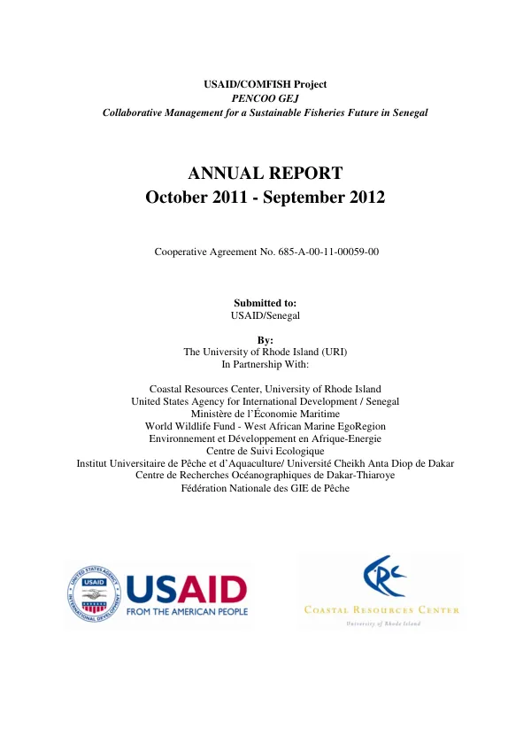 ANNUAL REPORT October 2011 - September 2012