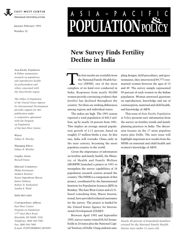 New survey finds fertility decline in India