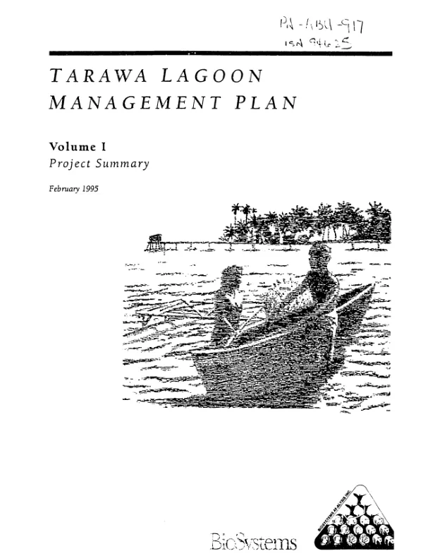 Management plan for Tarawa Lagoon, Republic of Kiribati