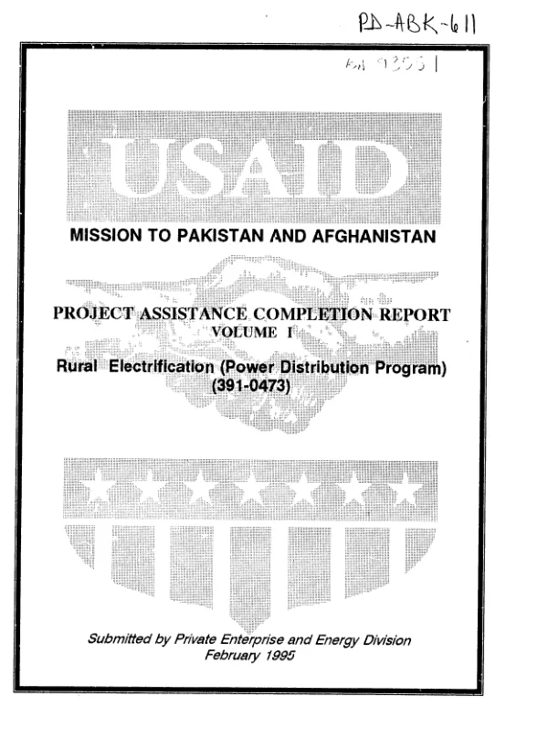 Project assistance completion report, volume I : rural electrification (power distribution program) (391-0473)