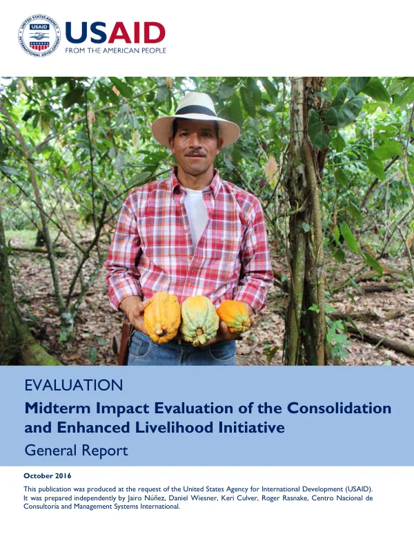 Midterm impact evaluation of the consolidation and enhanced livelihood initiative : general report [Volume I]