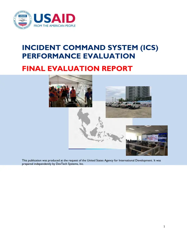 Incident command system (ICS) performance evaluation : final evaluation report