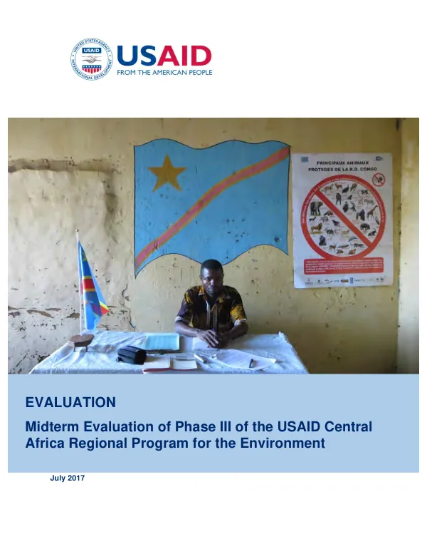 Midterm evaluation : phase III USAID Central Africa regional program for the environment