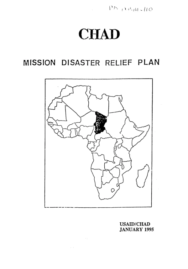 Chad : mission disaster relief plan