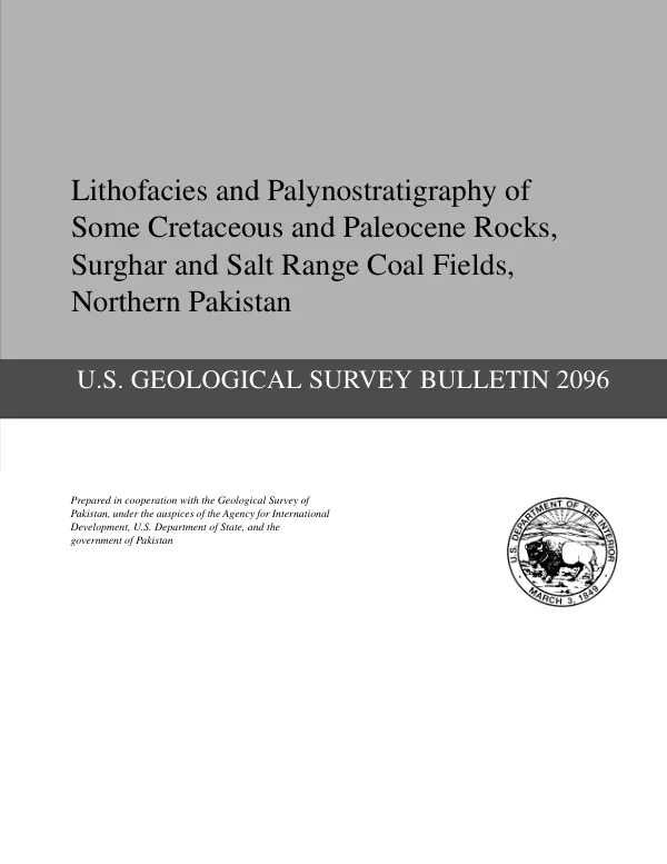Lithofacies and palynostratigraphy of some cretaceous and paleocene rocks, surghar and salt range coal fields, Northern Pakistan
