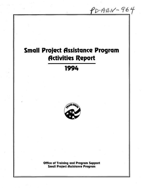 Small project assistance program activities report : 1994