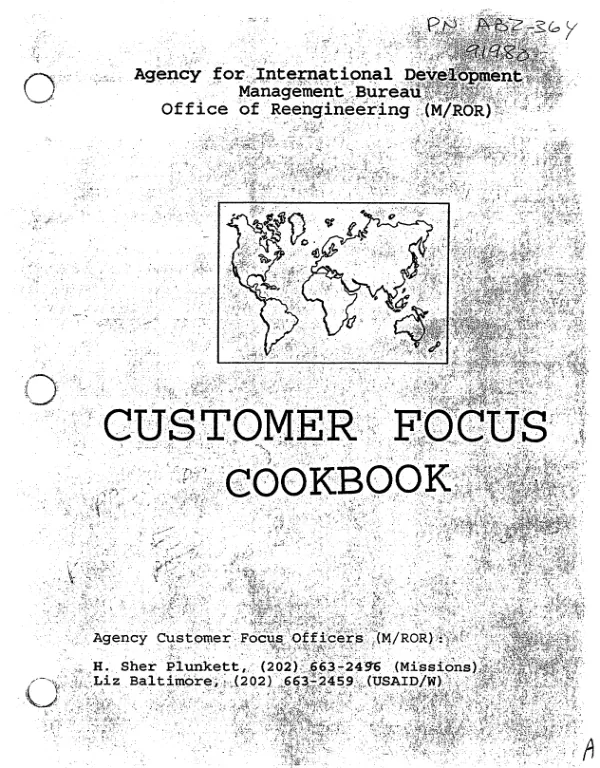 Customer focus cookbook