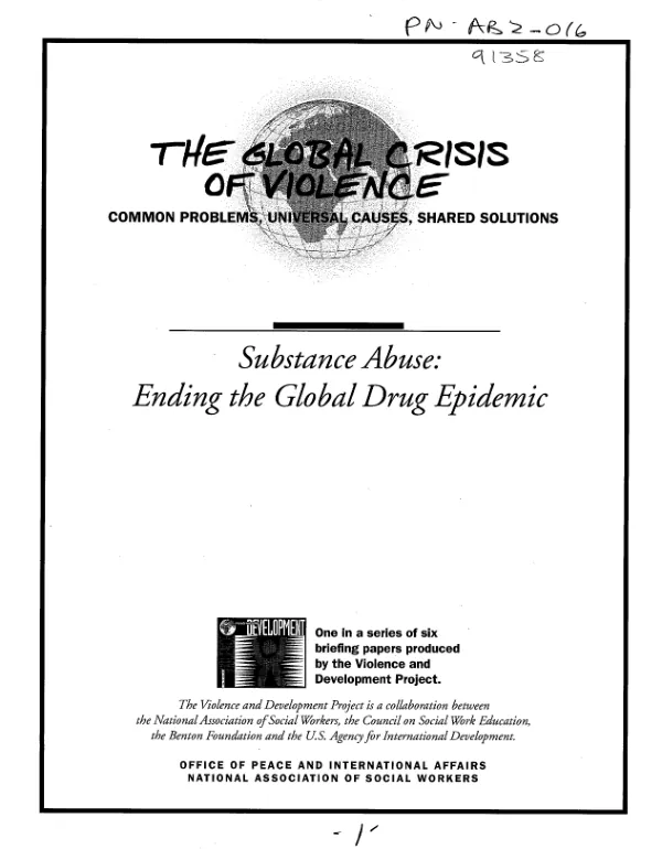 Substance abuse : ending the global drug epidemic