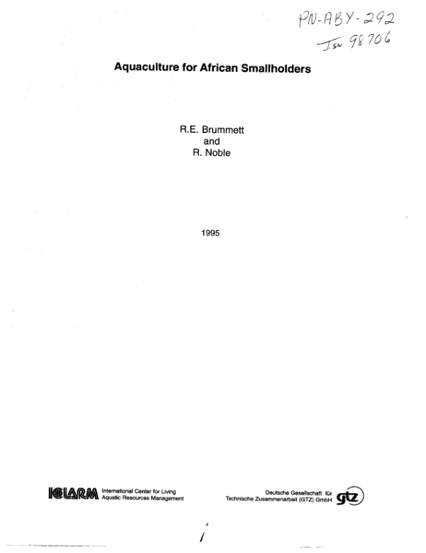 Aquaculture for African smallholders