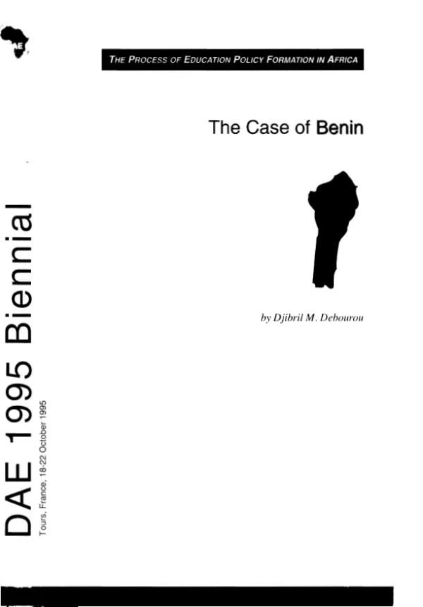 Process of education policy formation in Africa : the case of Benin