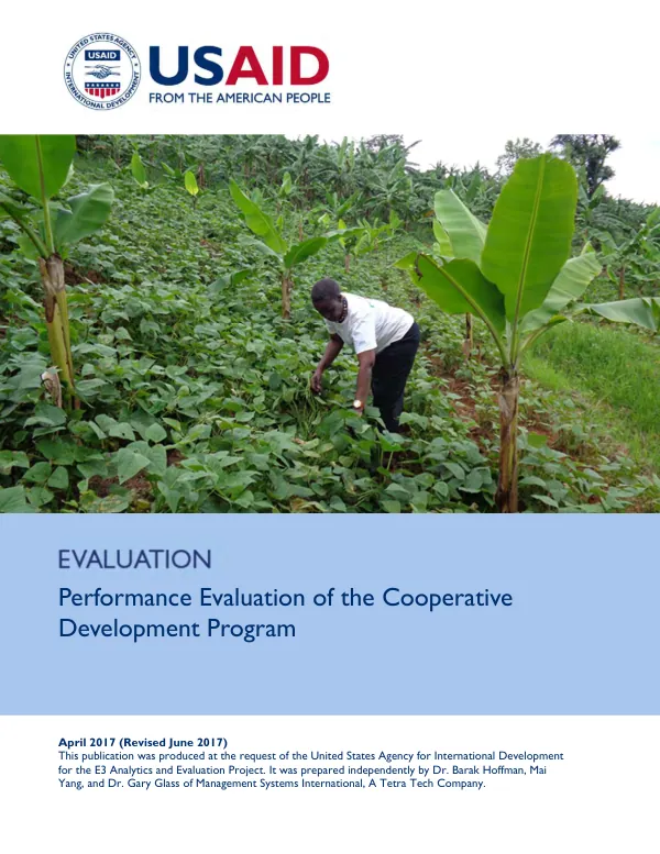 Performance evaluation of the cooperative development program