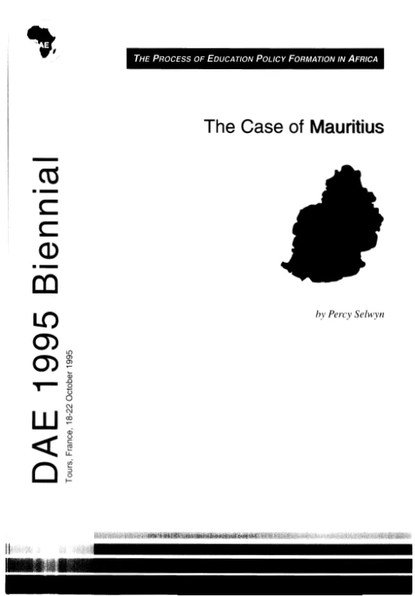 Process of education policy formation in Africa : the case of Mauritius