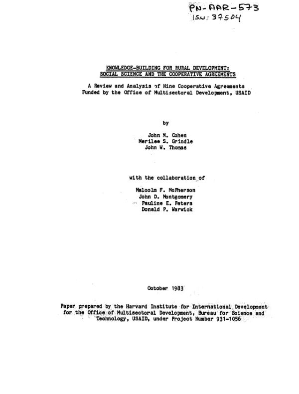 Performance determinants of irrigators associations in national irrigation systems in Bicol, the Philippines : an analysis