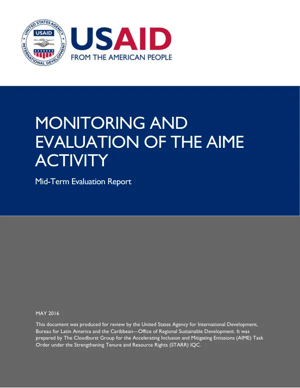 Monitoring and evaluation of the AIME activity : mid-term evaluation report