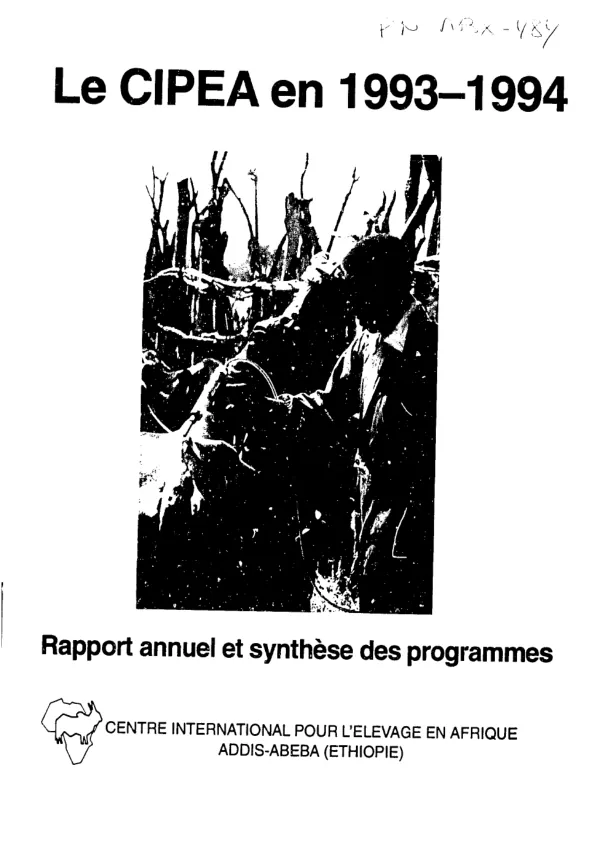 ILCA [Centre International pour l"Elevage en Afrique] en 1993-1994 : rapport annuel et synthese des programmes