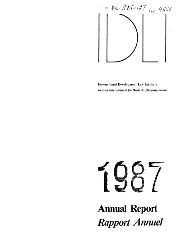IDLI 1987 annual report