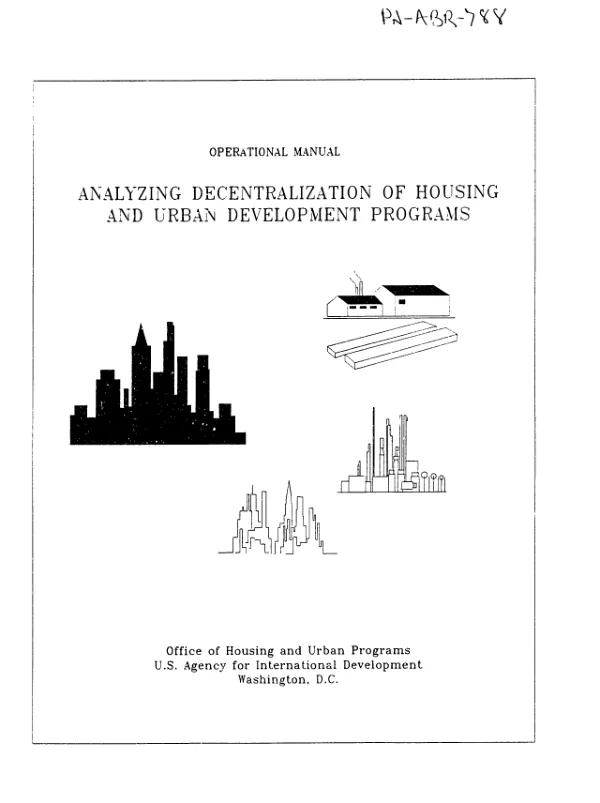 Operational manual : analyzing decentralization of housing and urban development programs