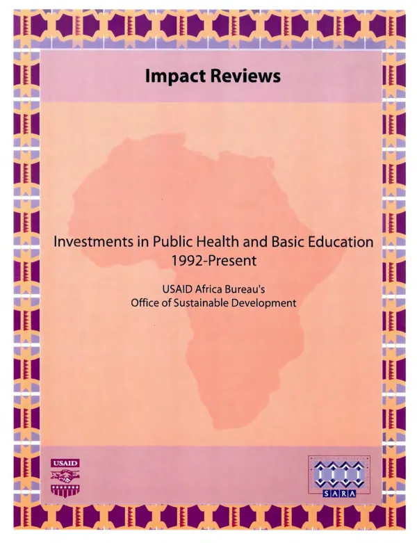 Impact reviews : investments in public health and basic education 1992-present