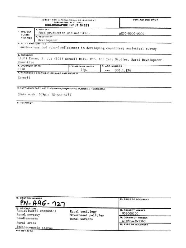 Communication for technology transfer in agriculture project, AID/S&T 936-5826 : CTTA final report, Honduras Agricultural Research Foundation (FHIA)
